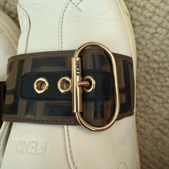 Fendi White leather Logo Sneakers - Picture 8 of 8